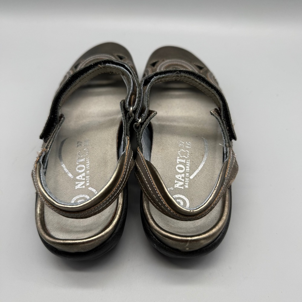 Naot Kirei Mary Jane Flats Womens 37 US 6.5 Bronze Metallic Leather Shoes Kura - Picture 4 of 6